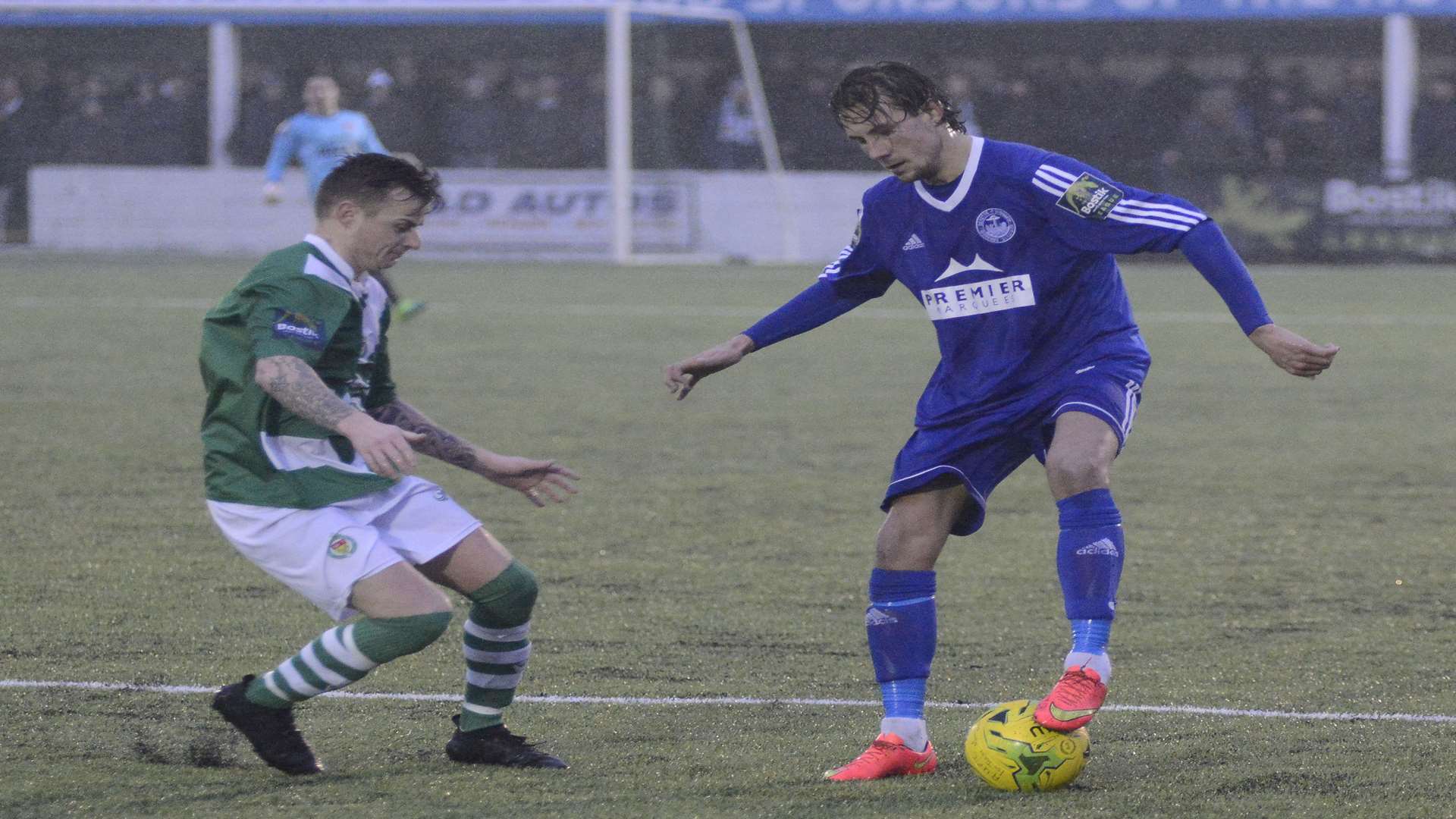 Clive Cook's last game in charge of Hythe was the 3-3 draw at Ashford Picture: Paul Amos