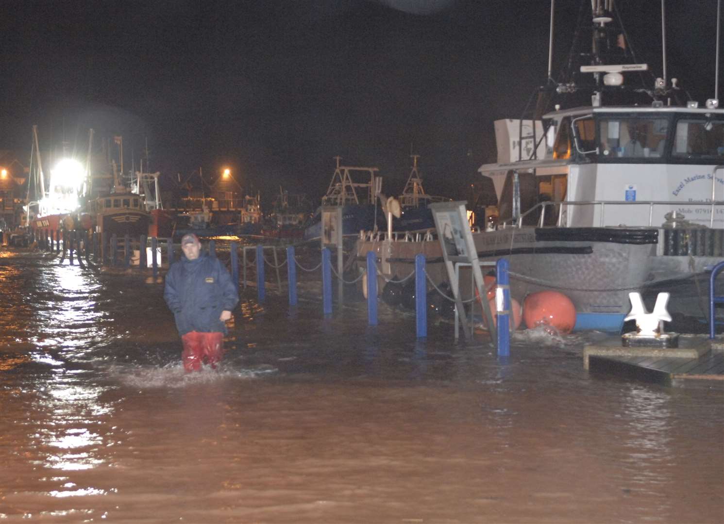 The sea breached Whitstable Harbour’s edge in 2013 after a tidal surge caused water levels to rise