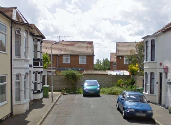 The dead end of Jefferson Road in Sheerness