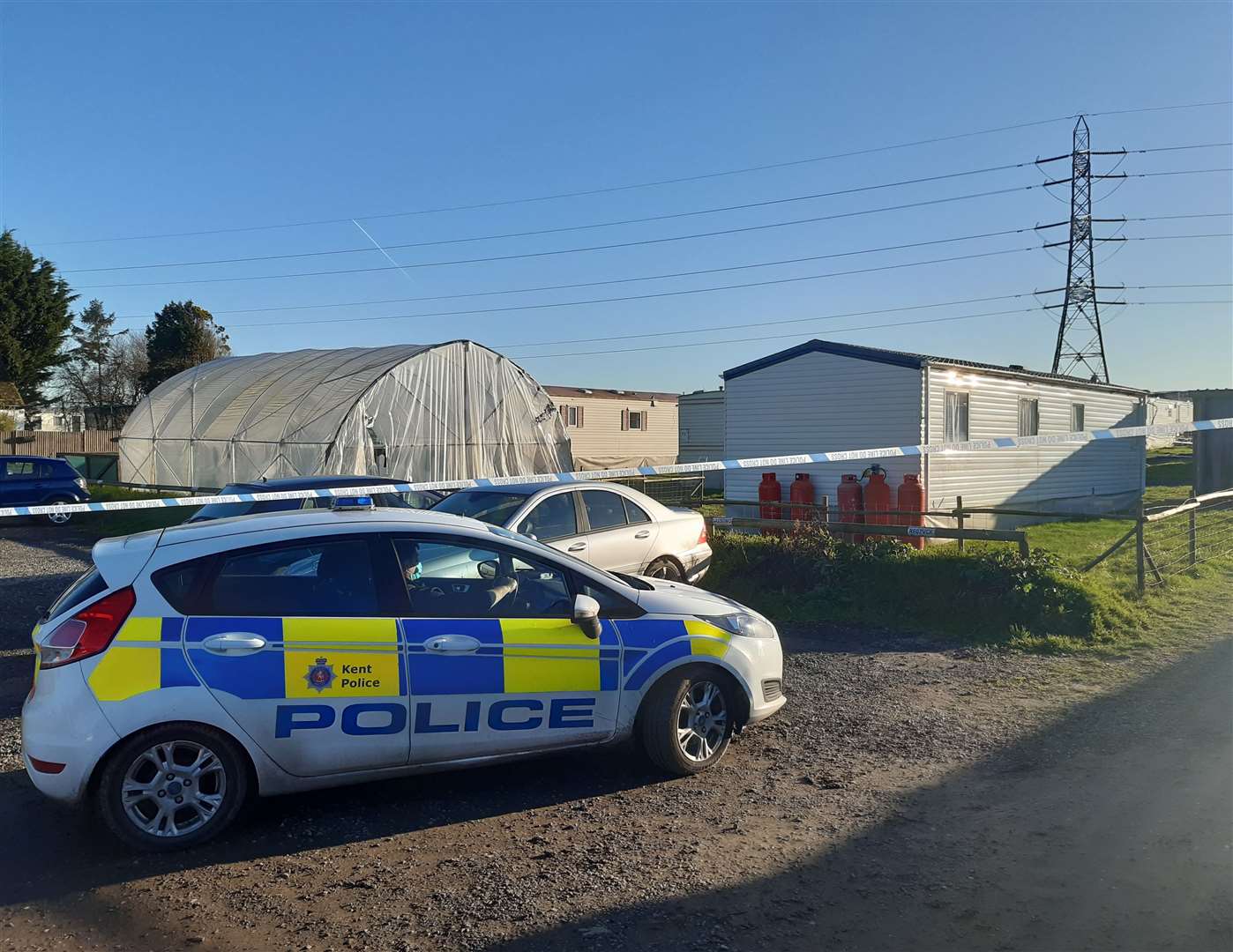 Police were called to Homefield Farm Road, Sutton-at-Hone, near Dartford last month
