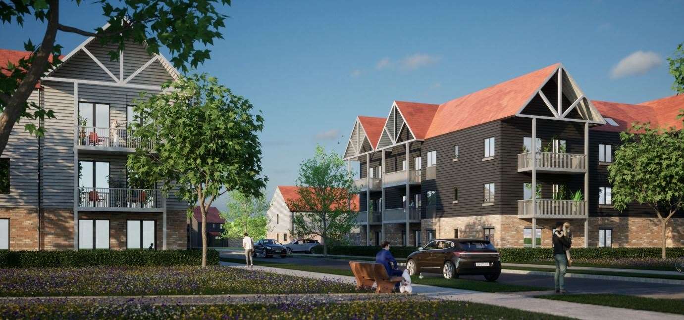 An artist's impression of the Kitewood estate in Beltinge