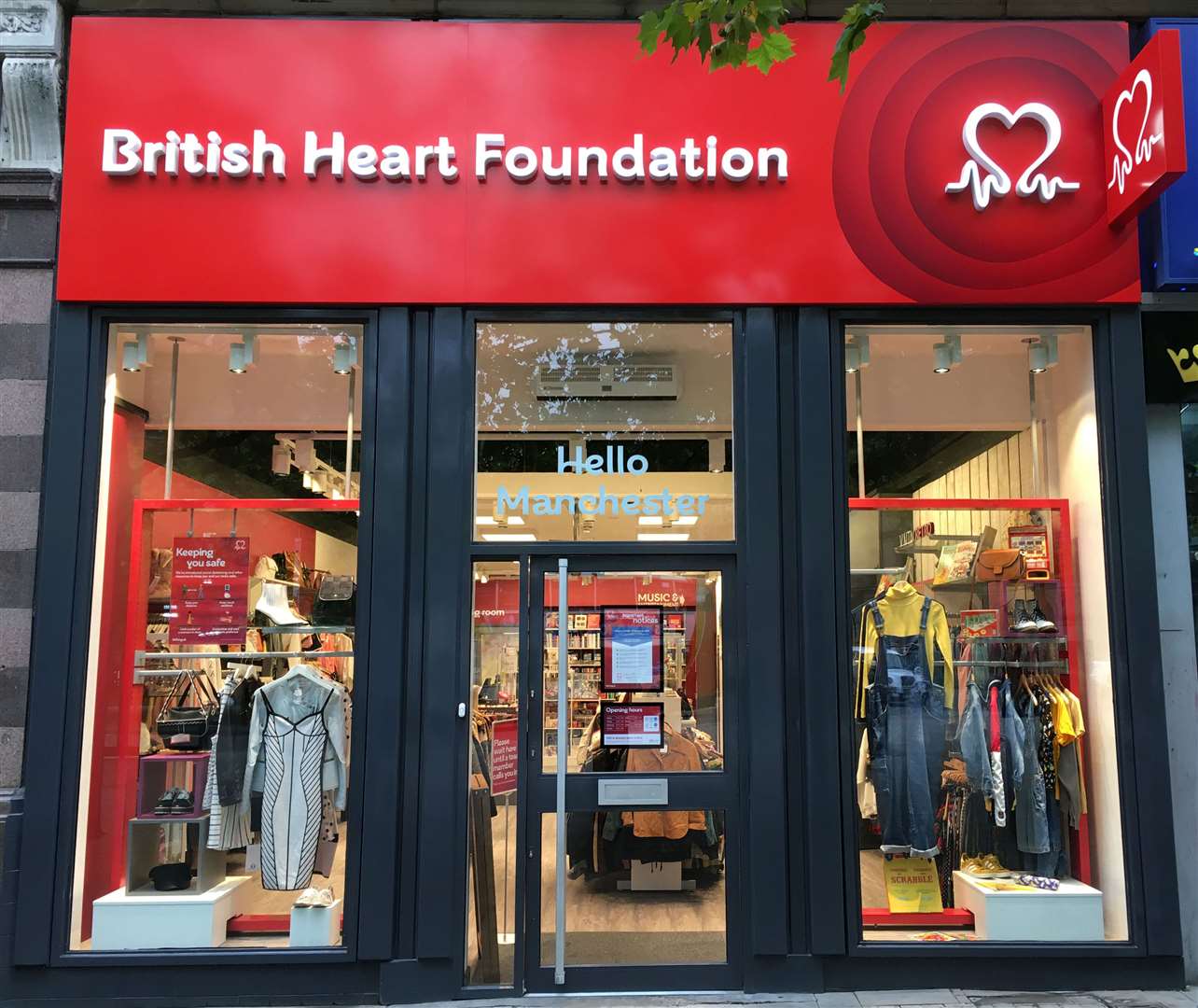 A BHF shop reopens after lockdown in 2021 (PA)