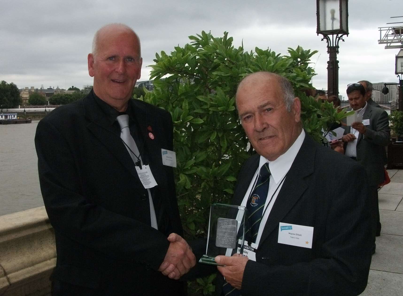 Mayor of Deal Cllr Adrian Friend with deputy mayor Cllr Wayne Elliott with his award