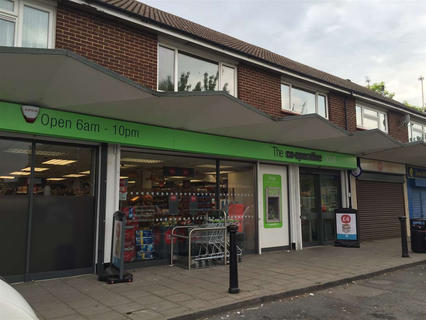 The Co-op in Dene Holm Road on Wednesday morning.