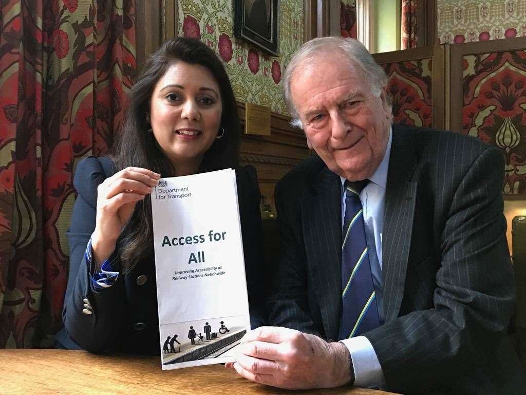 Rail Minister Nusrat Ghani with Sir Roger Gale MP. Picture: Roger Gale (8282740)