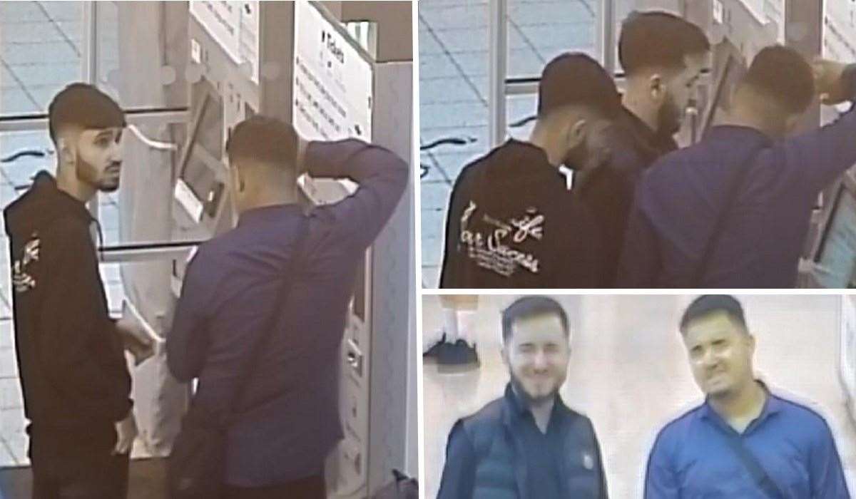 CCTV footage of three men police would like to speak to (Sussex Police/PA)