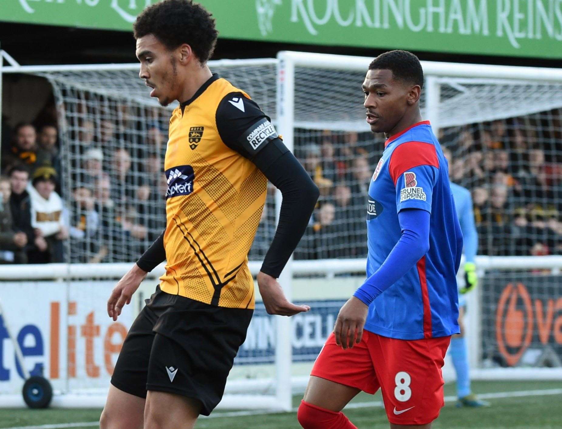 Sha'mar Lawson in action for Maidstone against Dagenham. Picture: Steve Terrell