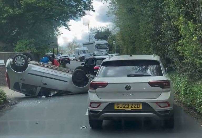 Woman Arrested On Suspicion Of Drink-driving After Car Overturns At The 