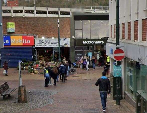 The incident took place in Chatham High Street. Photo: Google