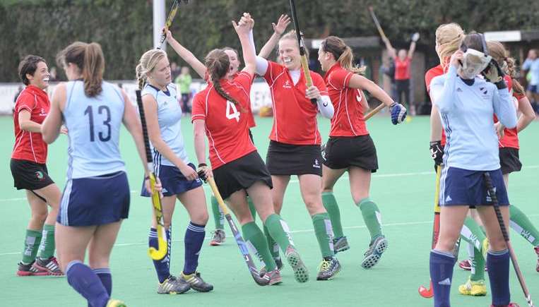 Canterbury Ladies celebrate.