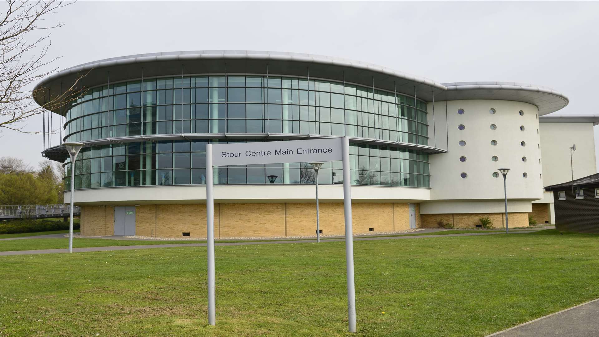 The woman was rescued by firefighters after getting her finger stuck in a hole at the Stour Centre