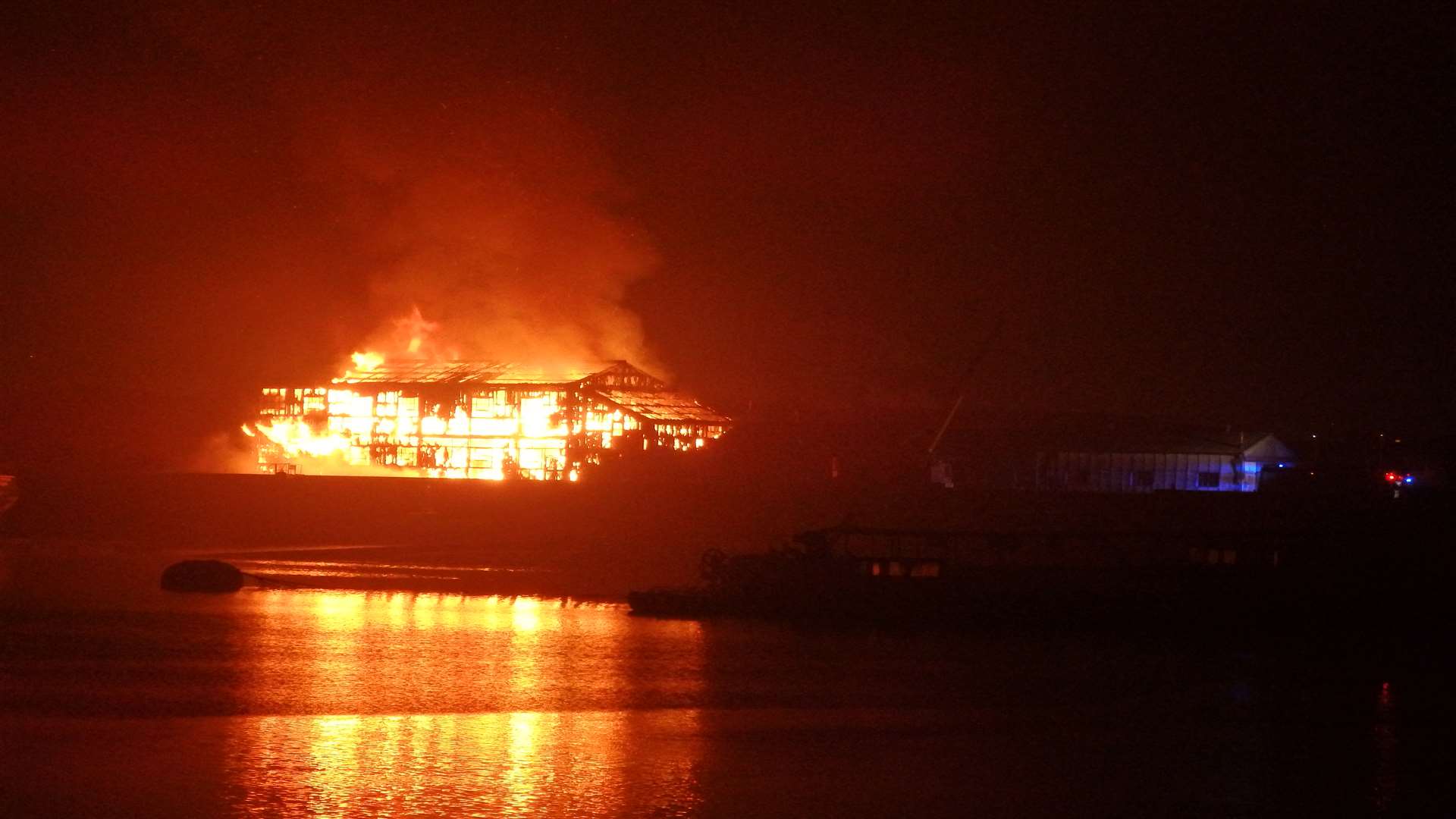 The Gas House Road fire can be seen from some distance. Picture: Jackie Hagan