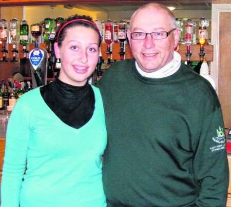 Glyn Stone and daughter Jordan, both of whom achieved aces at Walmer and Kingsdown