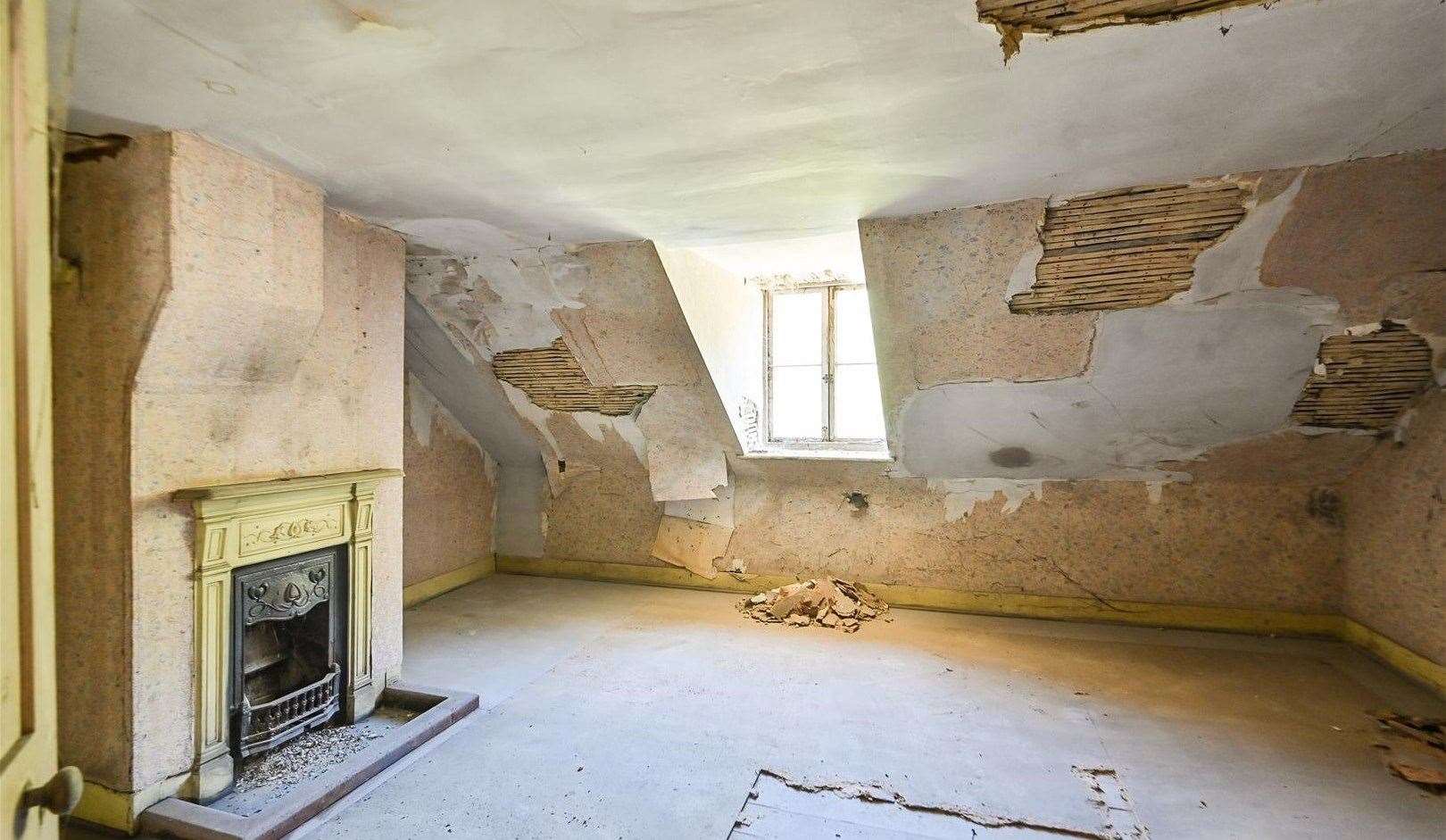 The rooms have a faded elegance, ripe for restoration