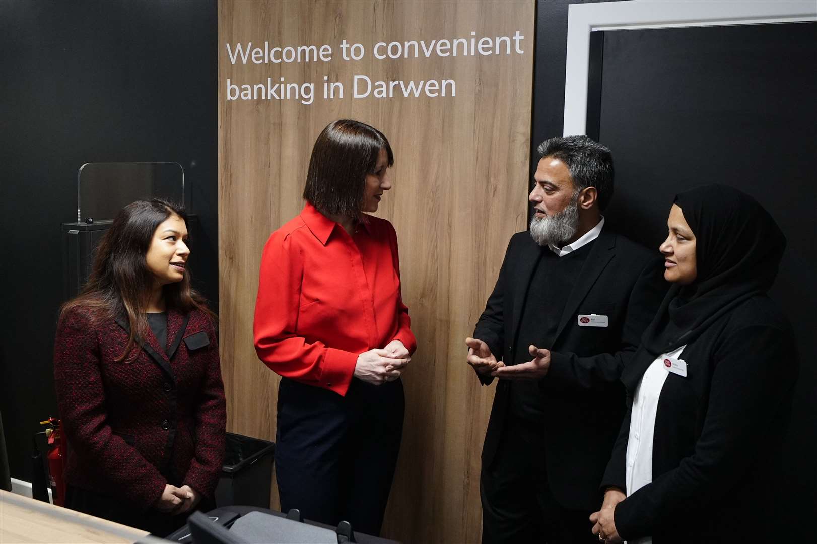 Chancellor Rachel Reeves opened the UK’s 100th banking hub in Darwen, Lancashire on Friday (Peter Byrne/PA)