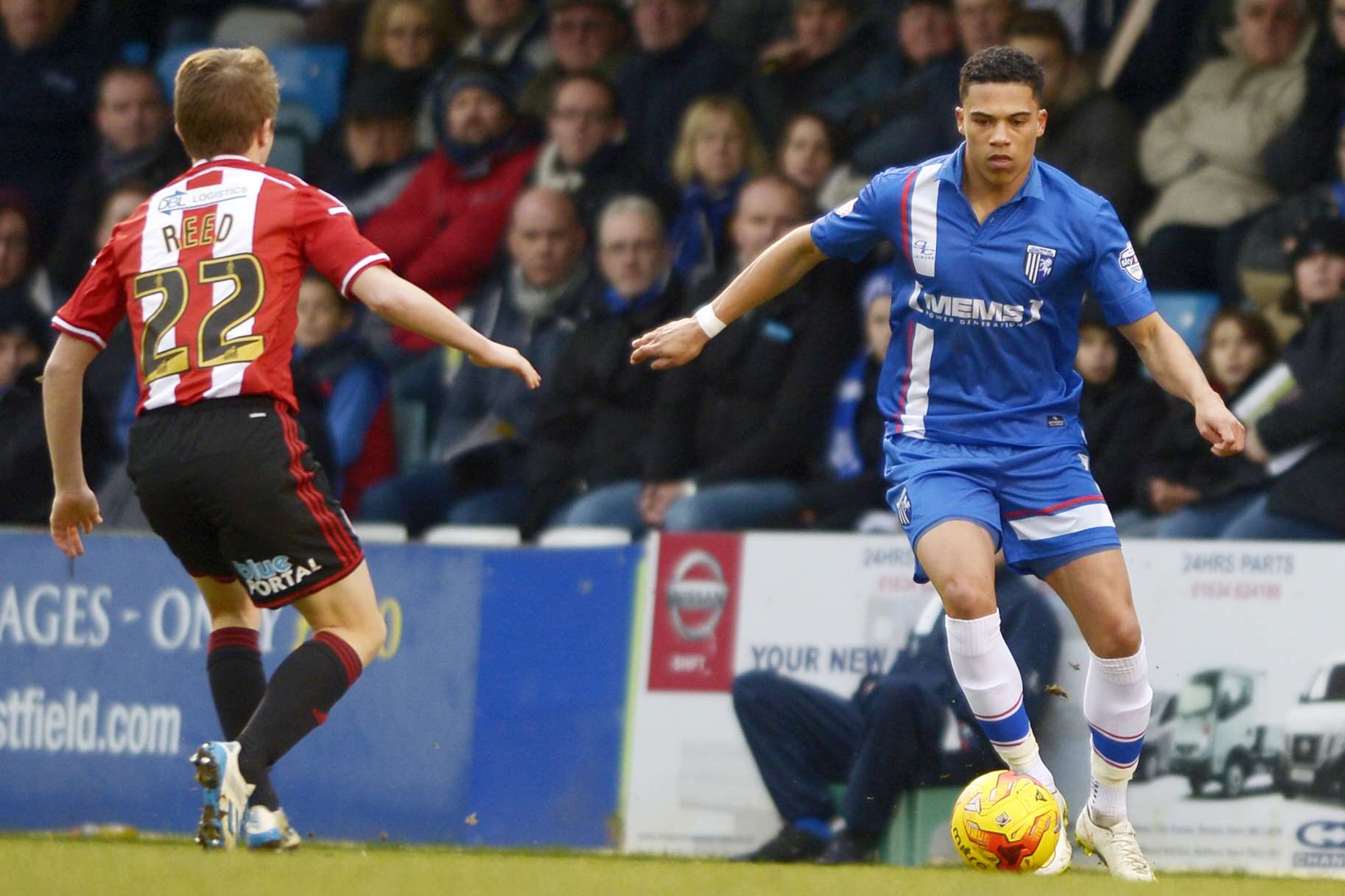 Bradley Garmston in action for Gillingham against Sheffield United last season Picture: Barry Goodwin