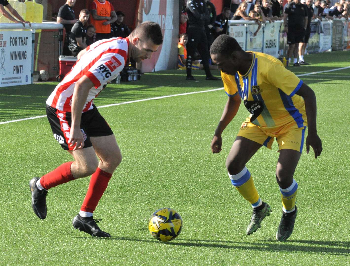 Action from the Brickies' derby win at Sheppey Picture: Paul Owen Richards