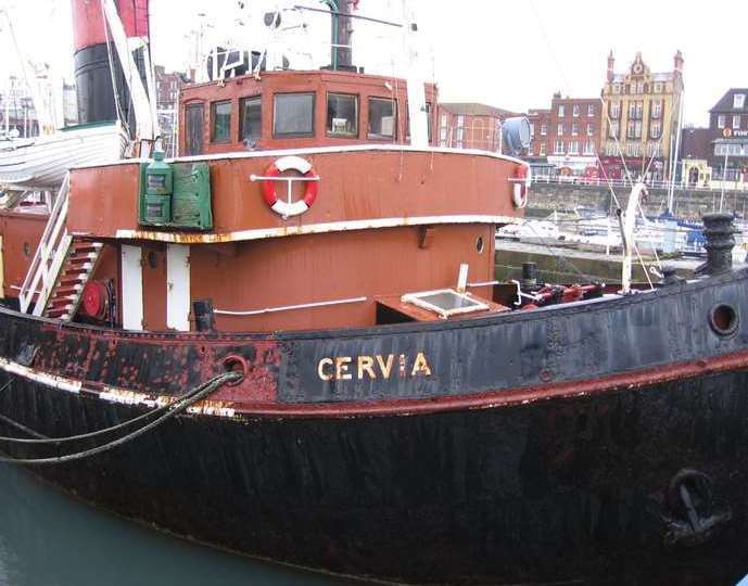 The Cervia in the dry dock in RamsgatePicture: National Historic Ships