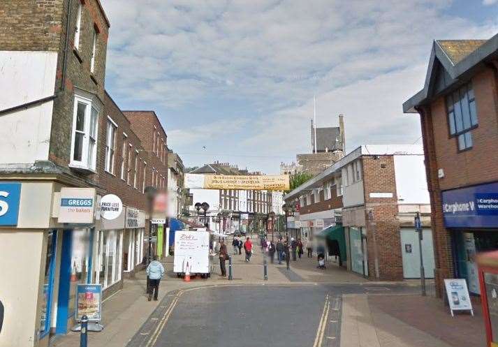 A man was stabbed in Biggin Street, Dover, in the early hours of this morning. Picture: Google