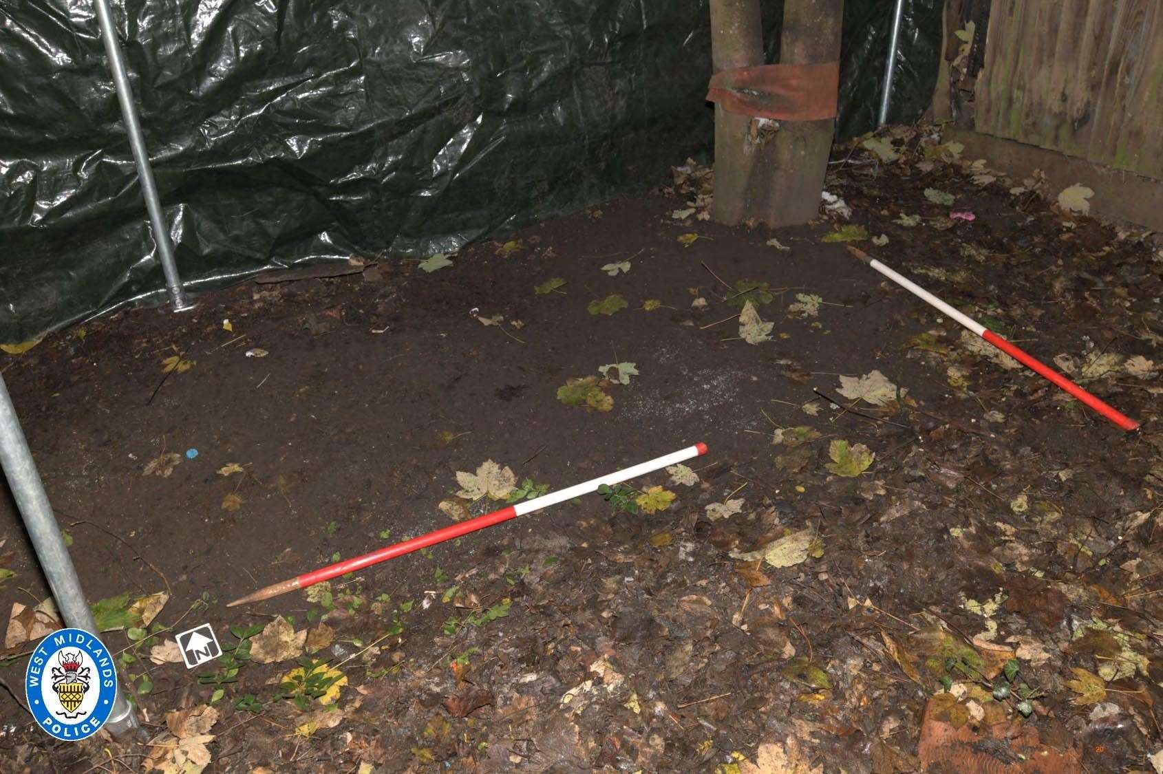 The garden where Abiyah was buried (West Midlands Police/PA)