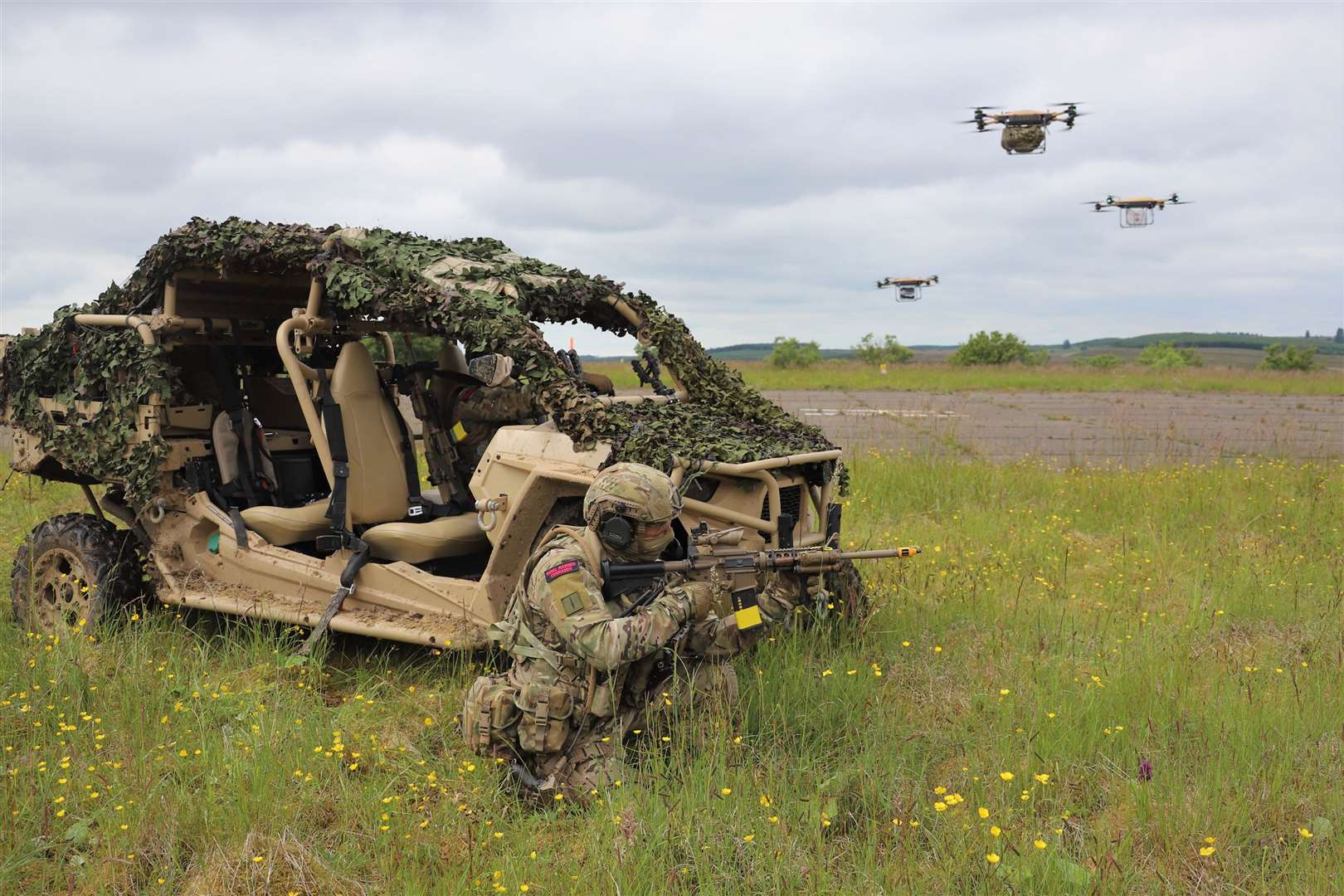 40 Commando using a Malloy TRV150 to deliver supplies onto the battlefield during an exercise (MoD/PA)