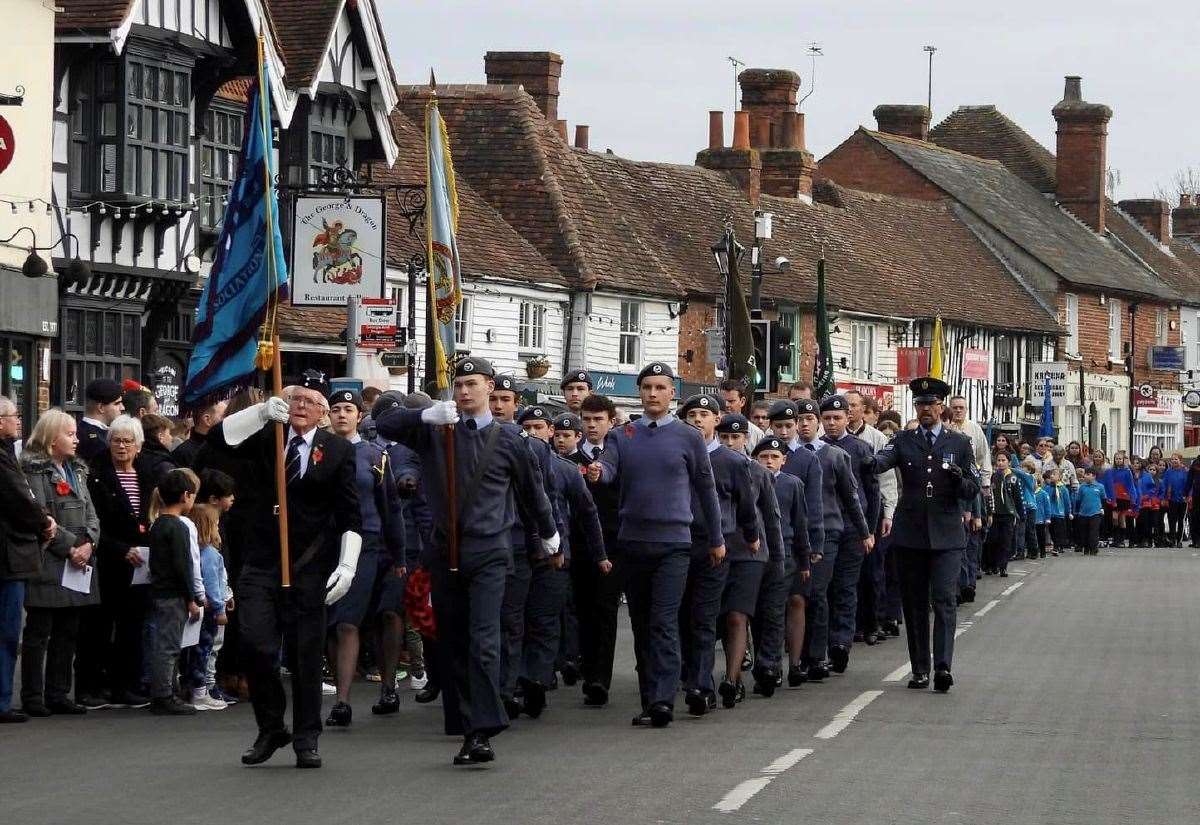 The village of Headcorn had a parade and service. Picture: Jane Armstrong