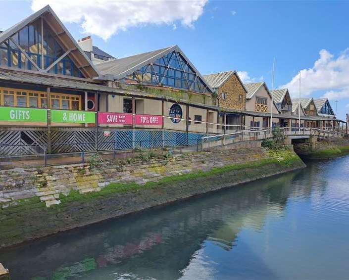 De Bradelei Wharf shopping centre in Dover before it was demolished last year