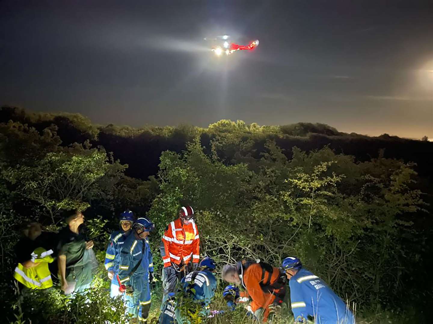 Two women were rescued from cliffs at Capel Le Ferne. Picture: HM Coastguard