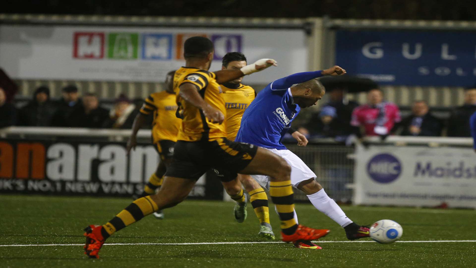 Ross Lafayette makes it three for Dover Picture: Andy Jones