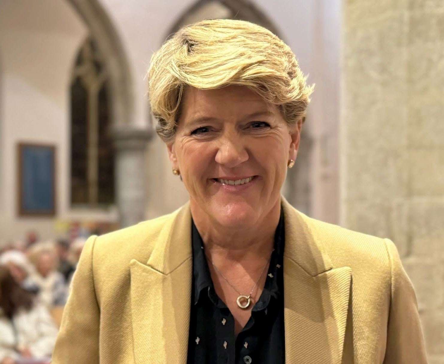 Clare Balding visited St Mildred's Church in Tenterden High Street. Picture: Sue Ferguson