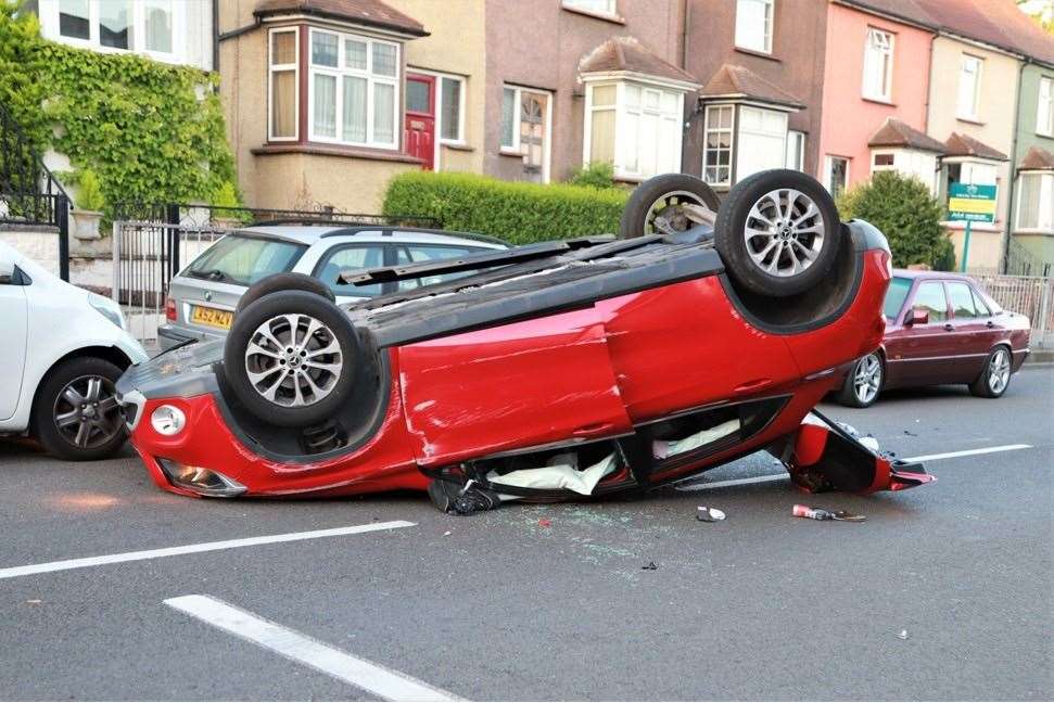 The car was blocking the road. PICTURE: Keith Thompson