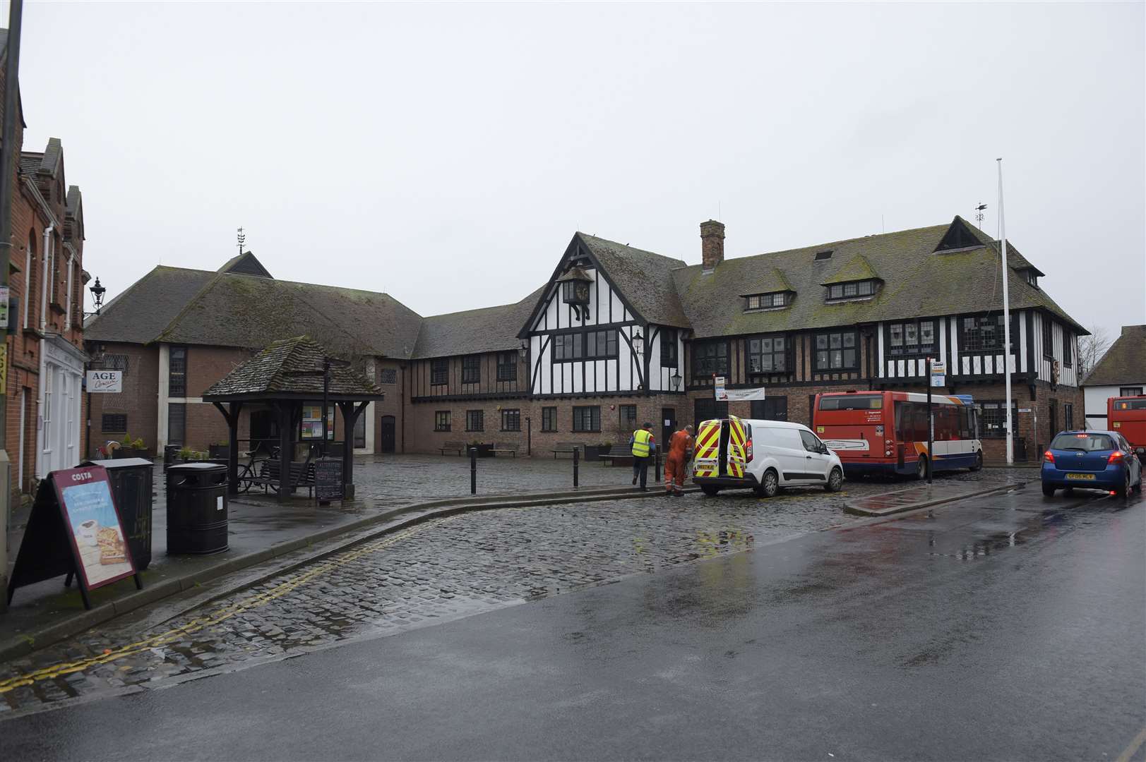 The project is set to transform the town’s square with resurfacing, a new bus shelter, seating and lighting. Picture: Tony Flashman