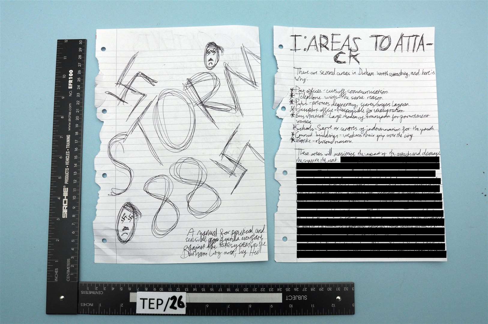 Convicted terrorist Jack Reed wrote about an ‘inevitable race war’ in his diary (Counter Terrorism Police North East/PA)