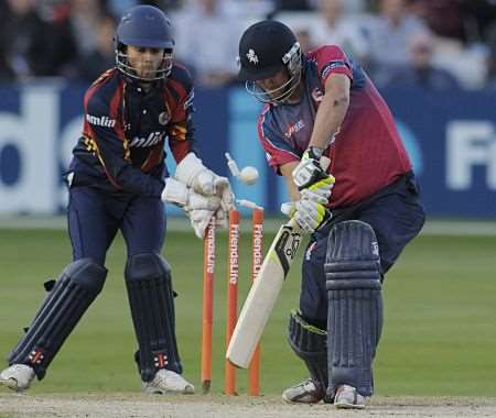 Rob Key bowled against Essex