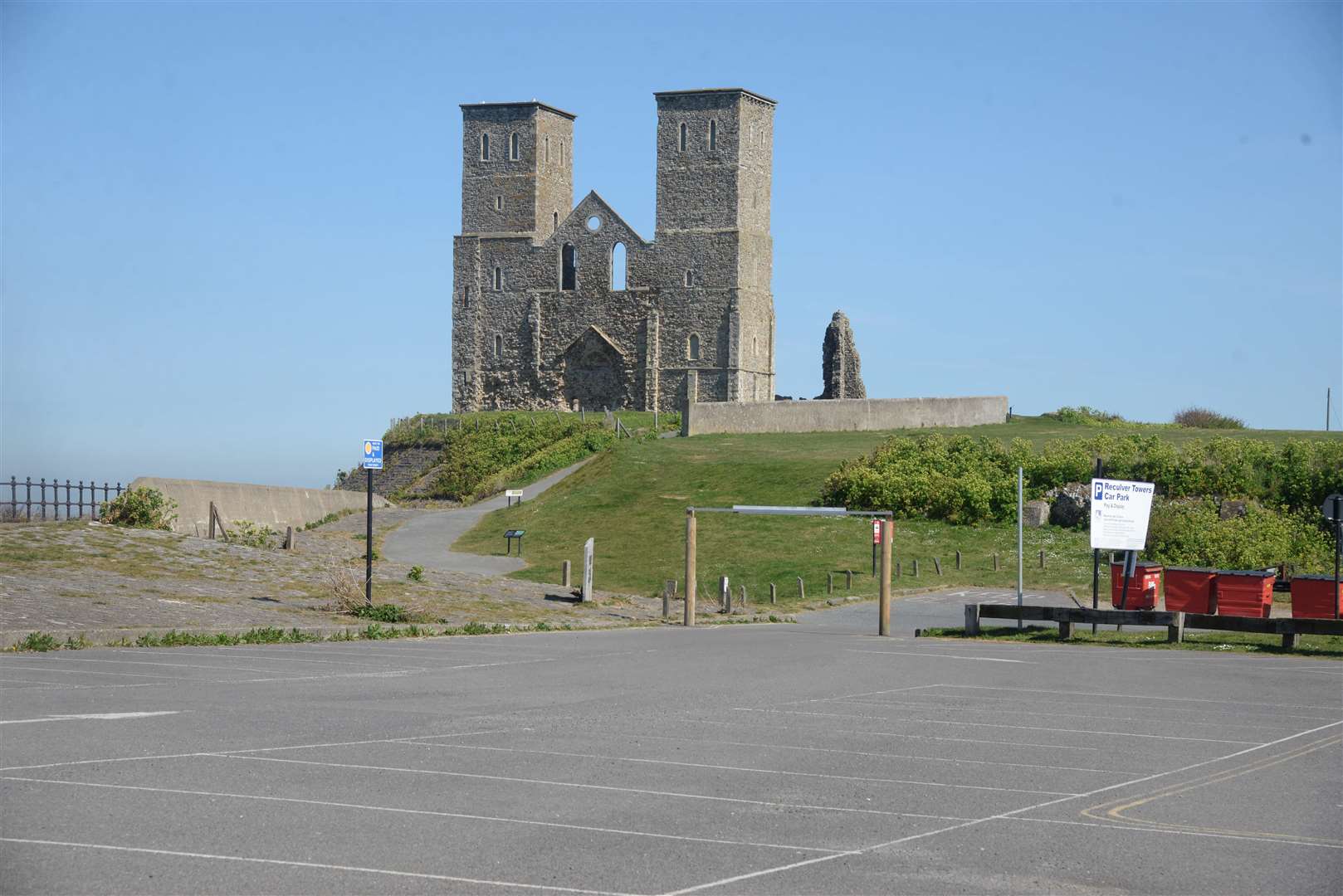 Reculver Towers, near Herne Bay, has been targeted by racist vandals who carved a swastika and highly offensive words into a much-loved coastal landmark. Picture: Chris Davey