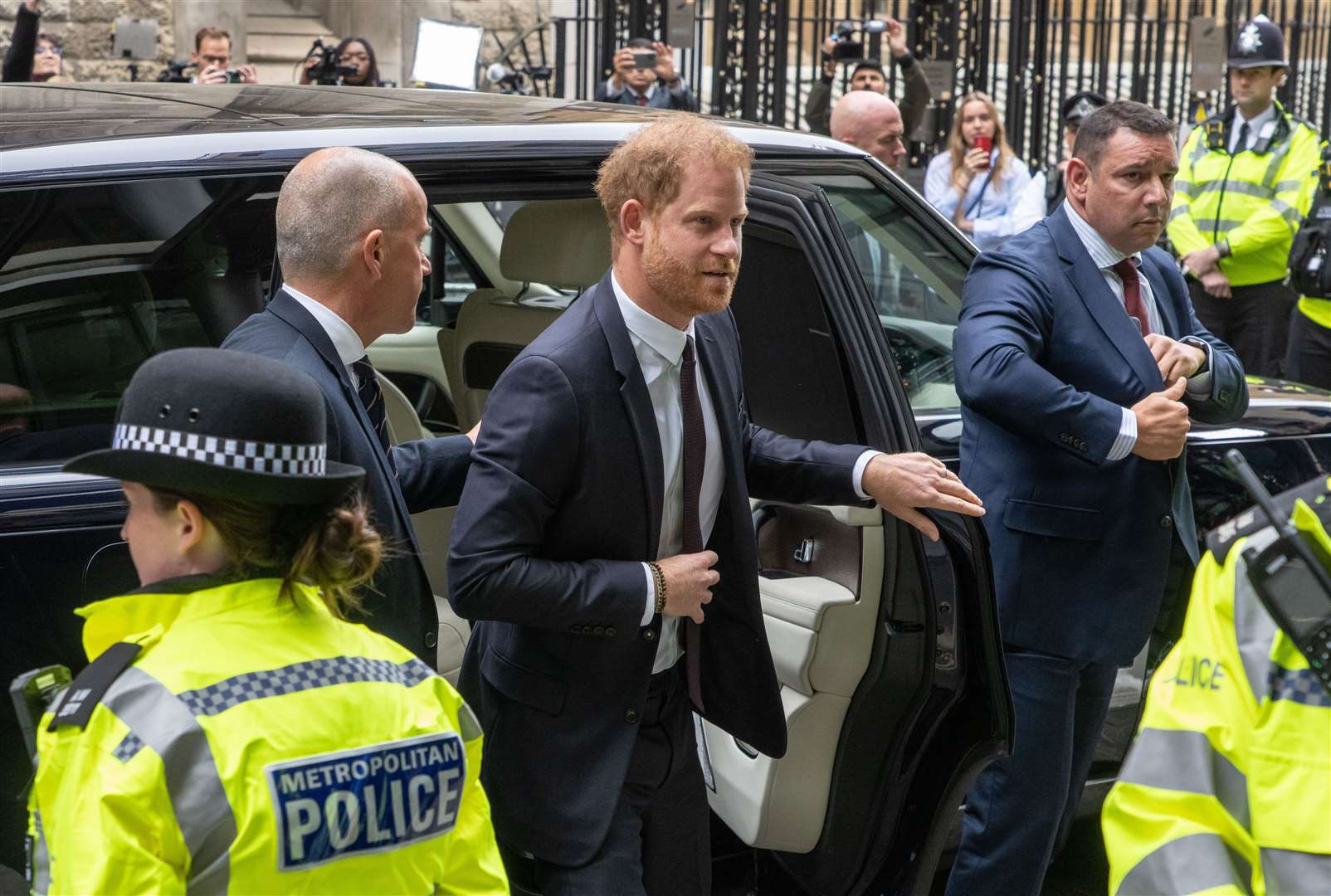 The duke, then 38, at the Rolls Buildings in central London in 2023 for the phone hacking trial against Mirror Group Newspapers (MGN) (Jeff Moore/PA)