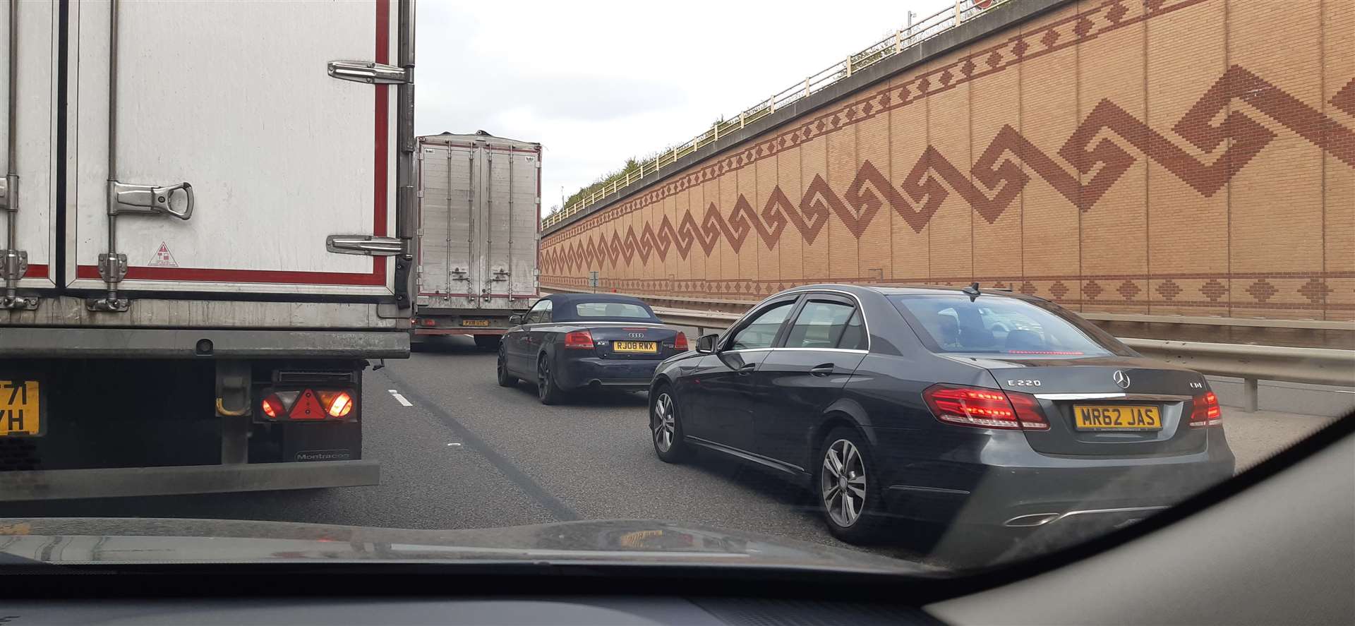 Traffic at a standstill on the A249 at Sittingbourne as drivers try to reach the M2. Picture: Matt Ramsden