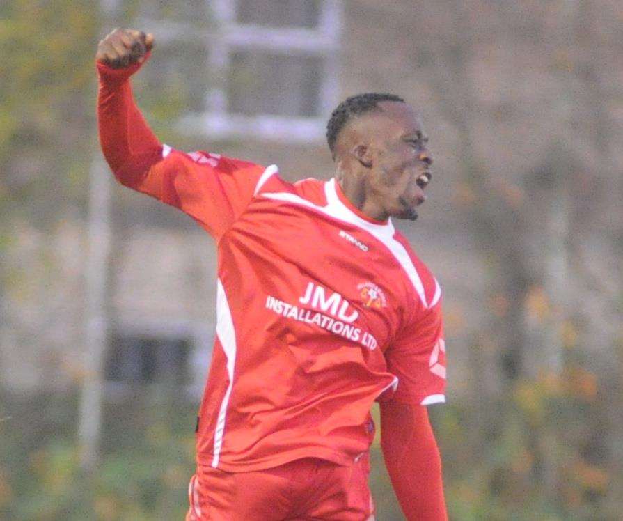 Hollands & Blair striker David Abe Picture: Steve Crispe