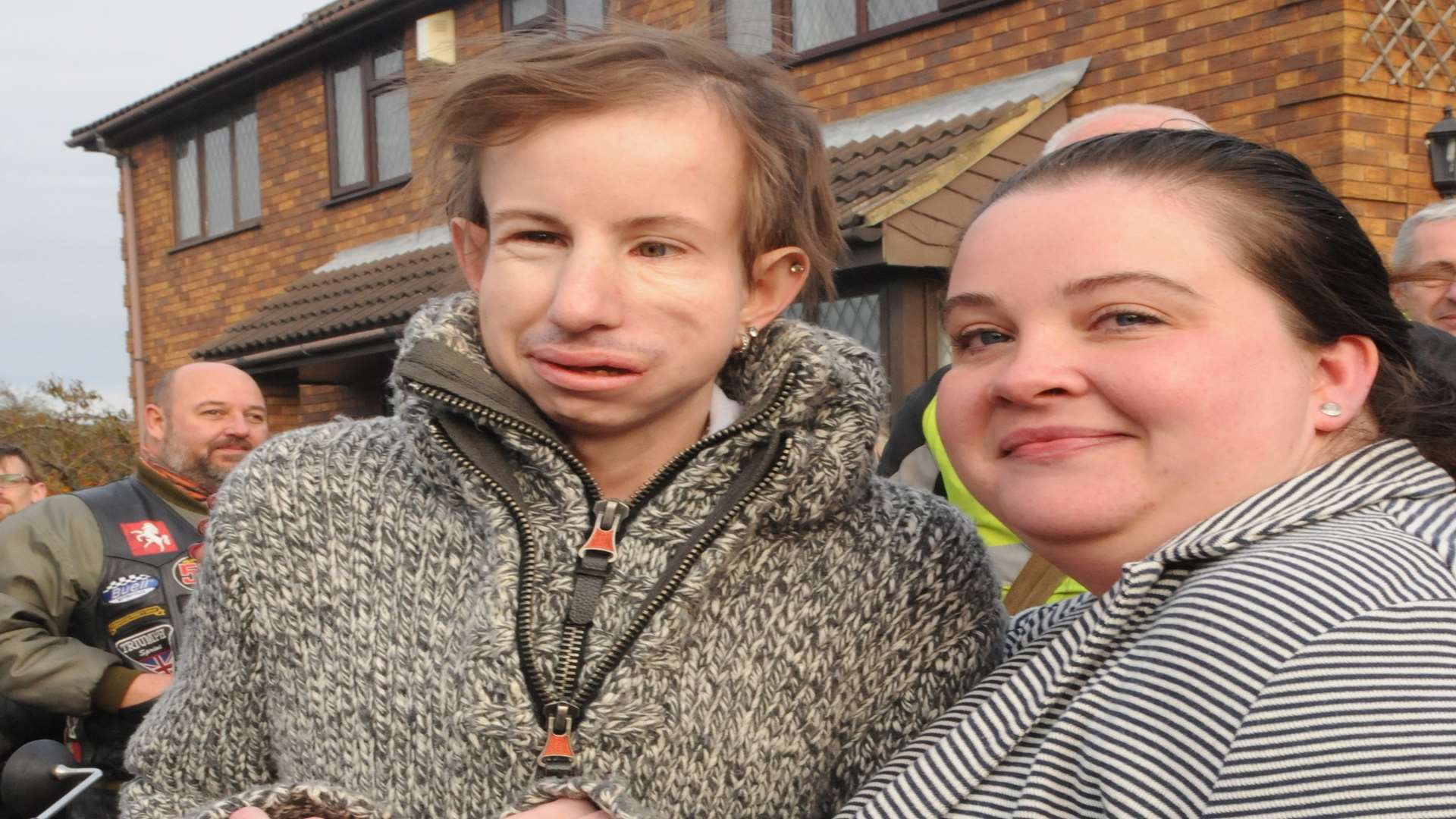 Bradley with Alison Fowler. Picture: Steve Crispe