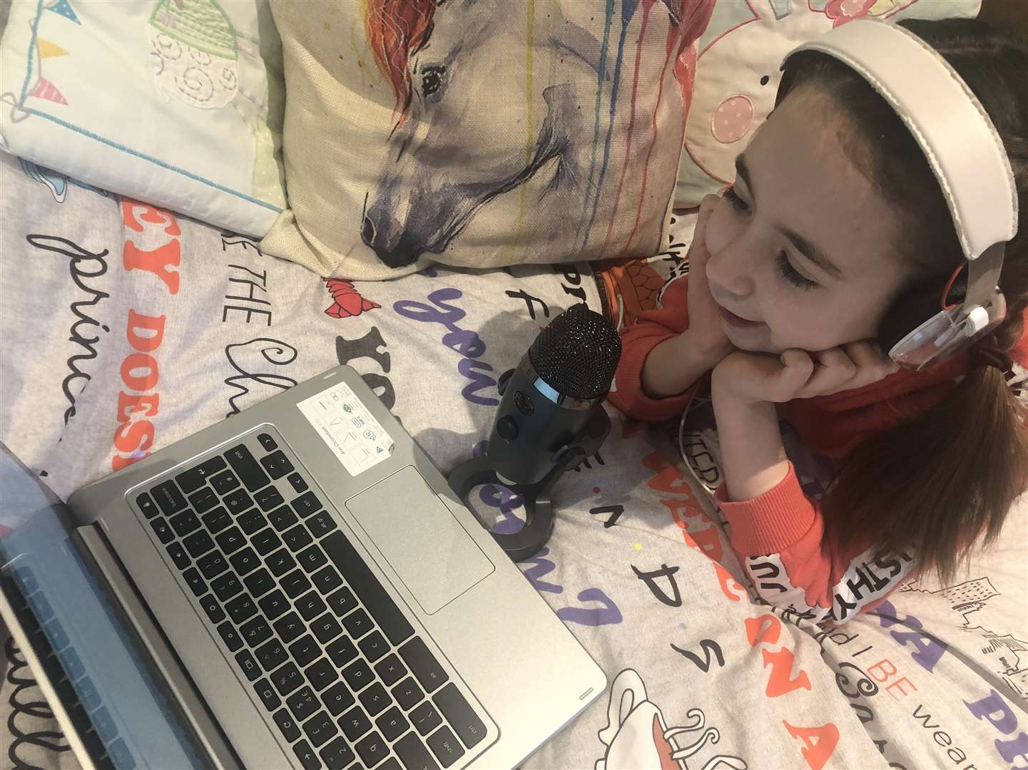 Zoe GIles, 11, has started her own podcast