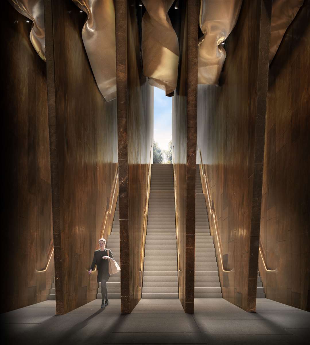 Artist’s impression of the entrance of the proposed Holocaust Memorial and Learning Centre in London (UK Holocaust Memorial/PA)