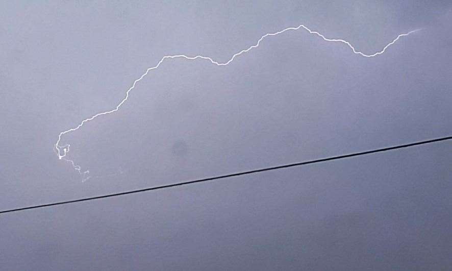 The lightning storm seen from Bethersden. Picture: Simon Bates