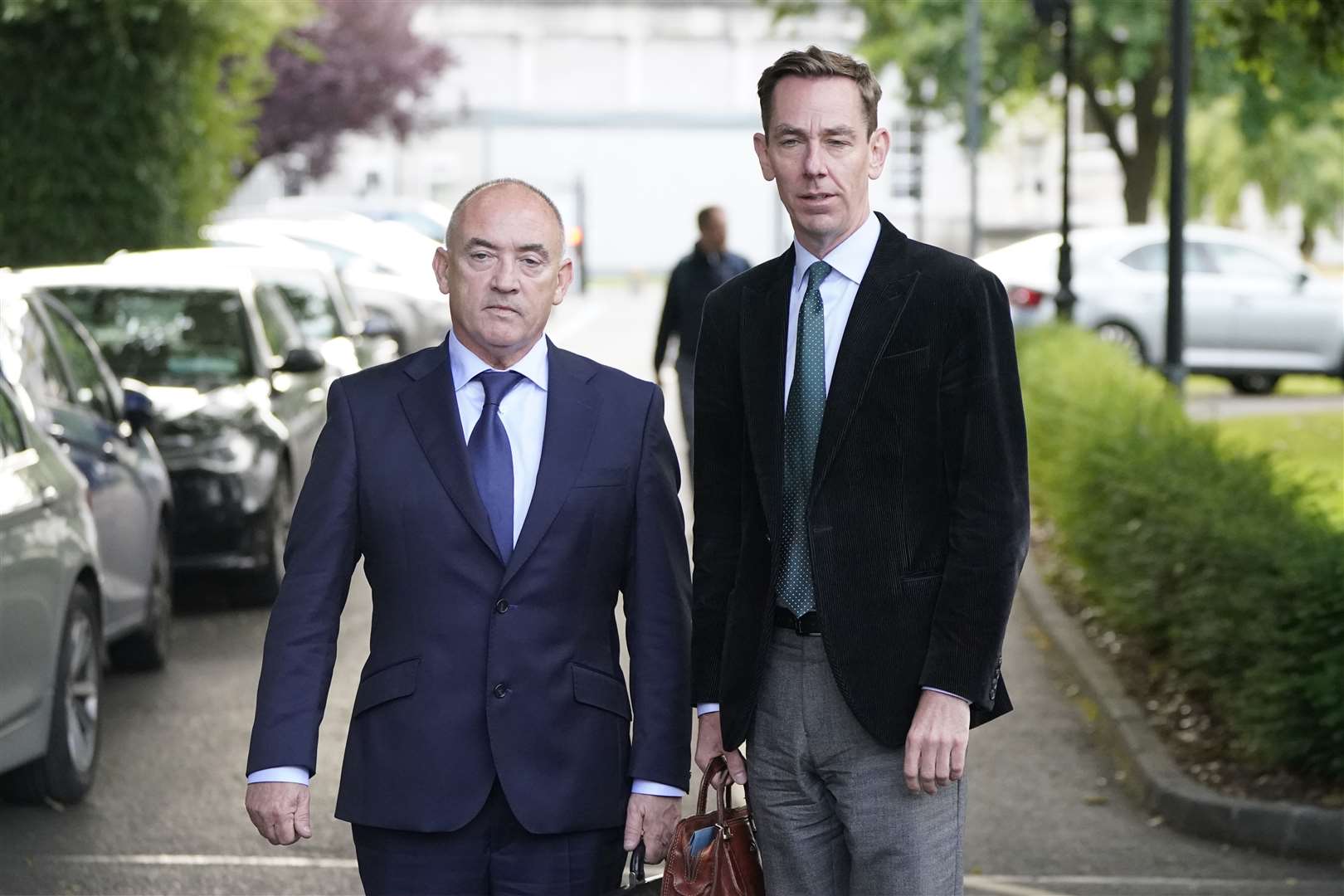 Ryan Tubridy, right, with his agent Noel Kelly (PA/Niall Carson)