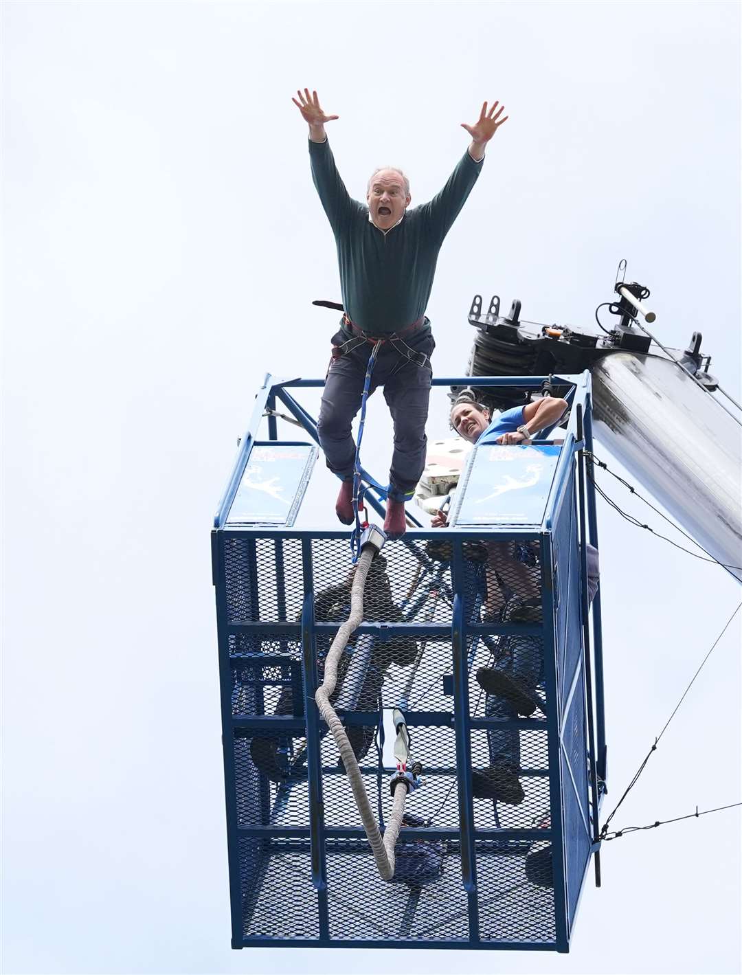 Sir Keir Starmer’s Labour ultimately won the general election but Lib Dem leader Sir Ed Davey seemingly had the most fun during the campaign as he took part in a number of stunts such as this bungee jump (Gareth Fuller/PA)