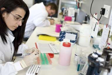 A lab at East Malling Research, now known as NIAB EMR, where scientists are developing the next generation of food technology