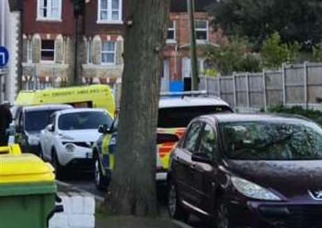 Emergency crews in Lennard Road, Folkestone (46762680)