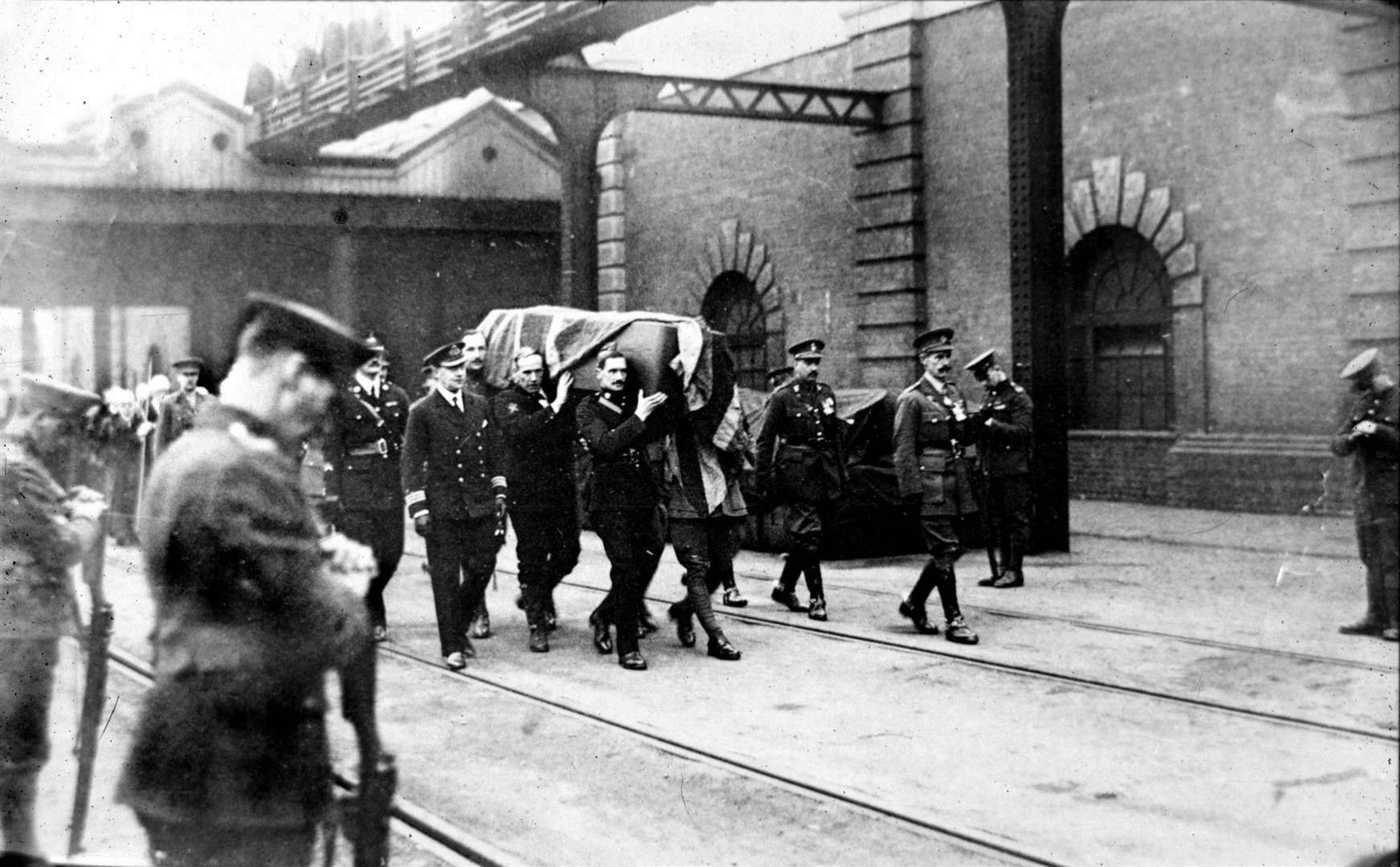 The arrival of the Unknown Warrior at Dover on November 10 1920. Courtesy of Dover Museum