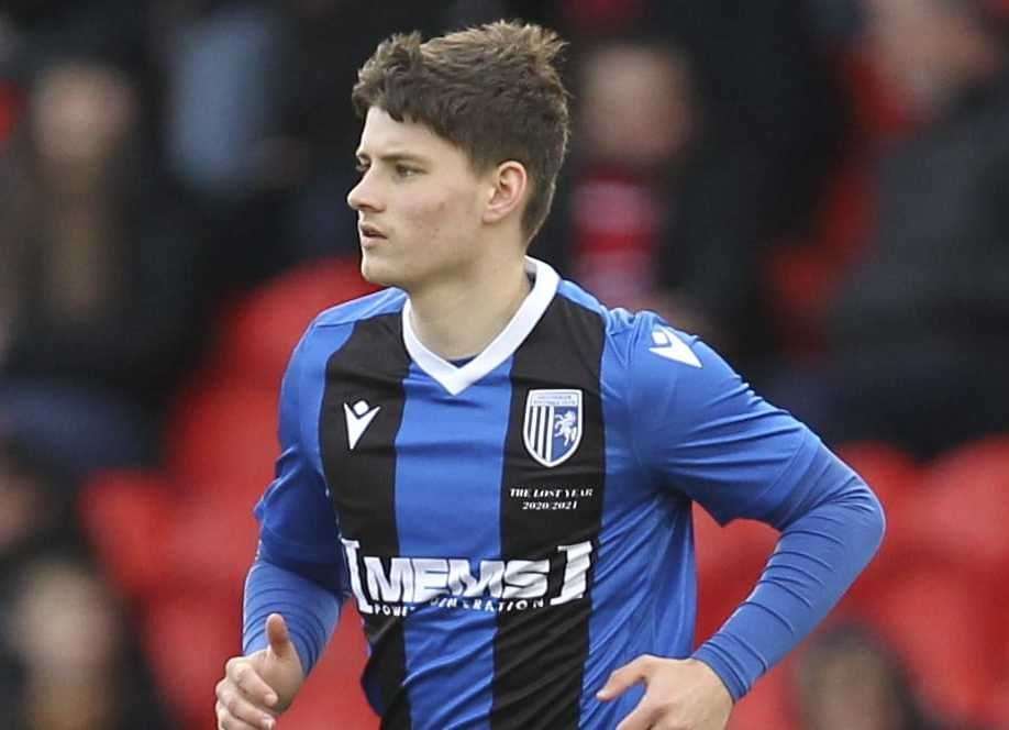 Josh Chambers made his debut for Gillingham against Doncaster. Picture: KPI