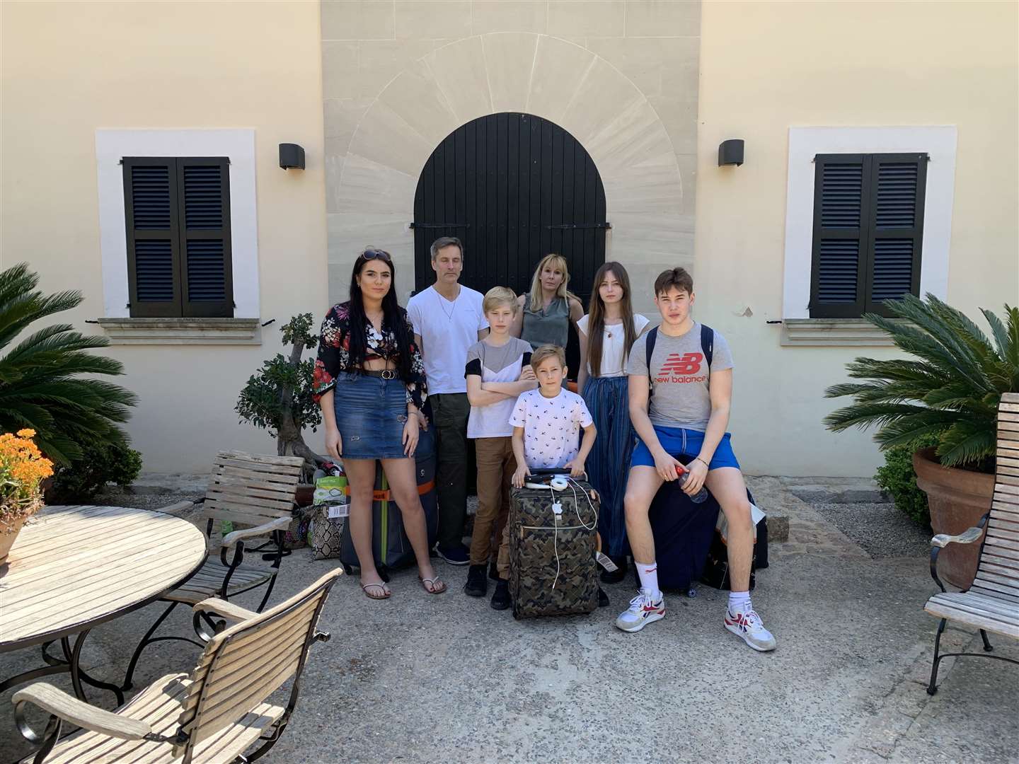 Angus Kennedy and his family outside the villa they expected to be renting. (8751015)