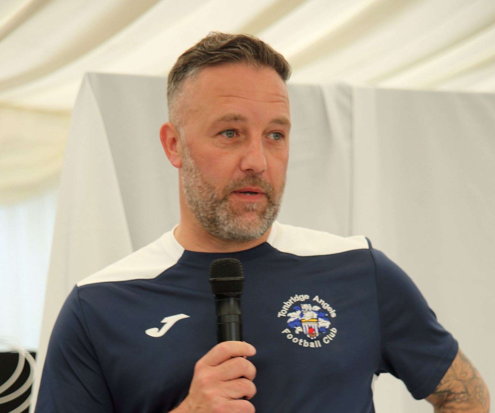 Tonbridge Angels manager Jay Saunders. Picture: David Couldridge